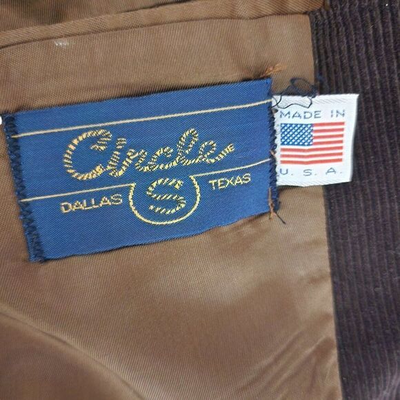 Vintage 80s Circle S Corduroy Leather Elbow Patch Blazer Mens 46 Brown Western - Picture 6 of 6